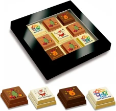 LOGO HAPPY 9, 140 gr. - kerstchocolade
