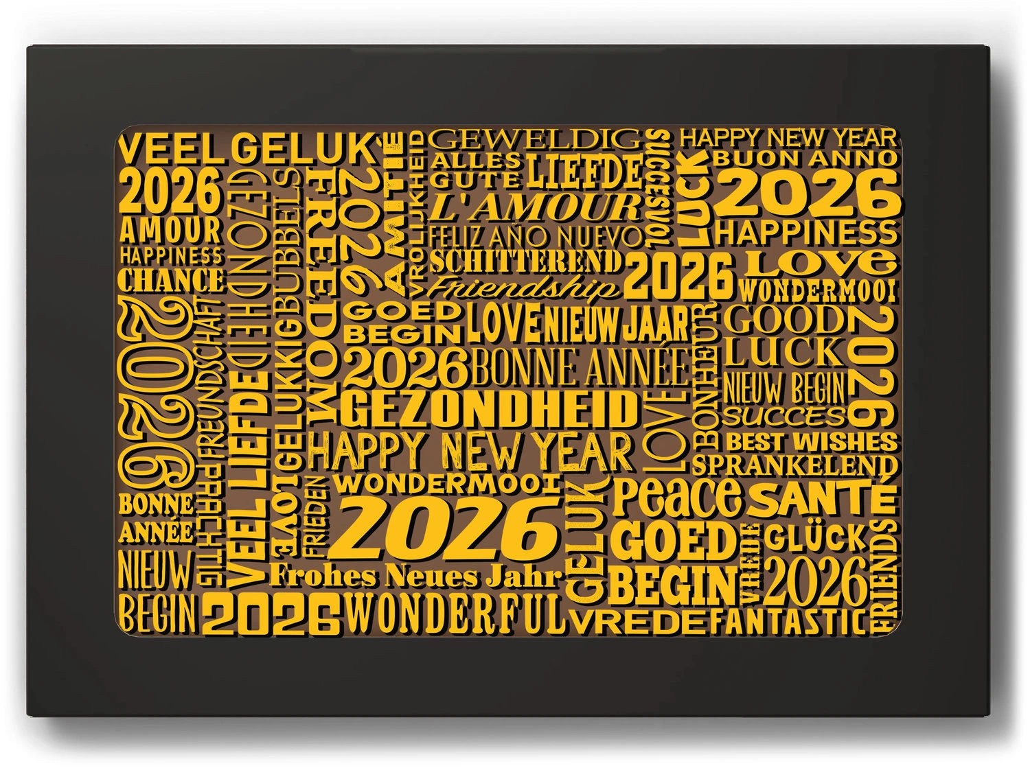 NIEUWJAARSKAART 150 gr. - kerstgeschenk