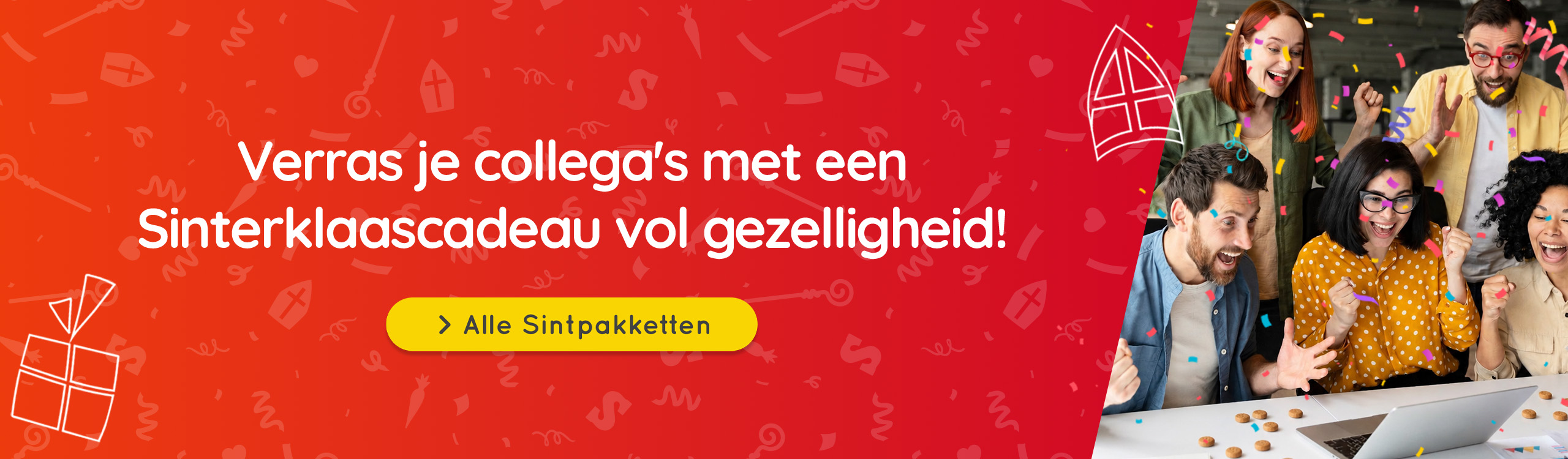Verras je collega's met een Sinterklaascadeau vol gezelligheid! Verras je collega's met een Sinterklaascadeau vol gezelligheid!